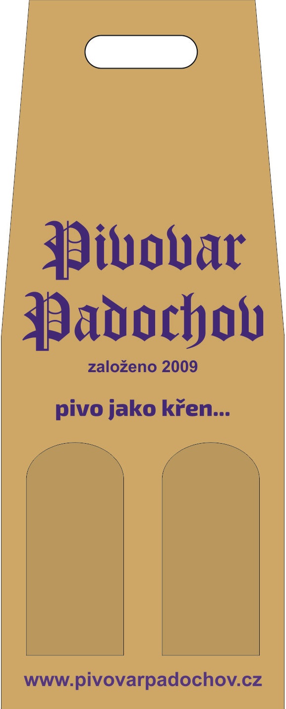 Dárková krabice na 2 PET láhve o objemu 1L (přírodní)
