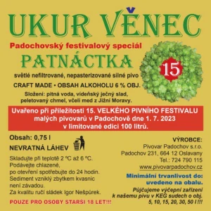 UKUR VĚNEC PATNÁCTKA Padochovský festivalový speciál (0,75L) č.2