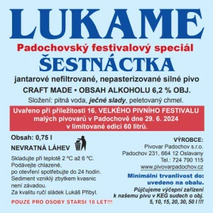 LUKAME ŠESTNÁCTKA Padochovský festivalový speciál (0,75L)