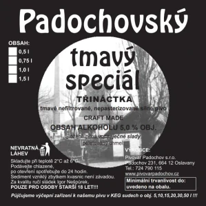Padochovský tmavý speciál TŘINÁCTKA (0,5-1,5L)