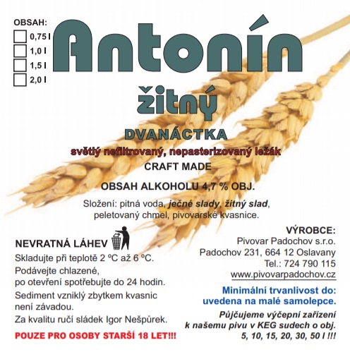 12 ANTONÍN ŽITNÝ (1L-PET)