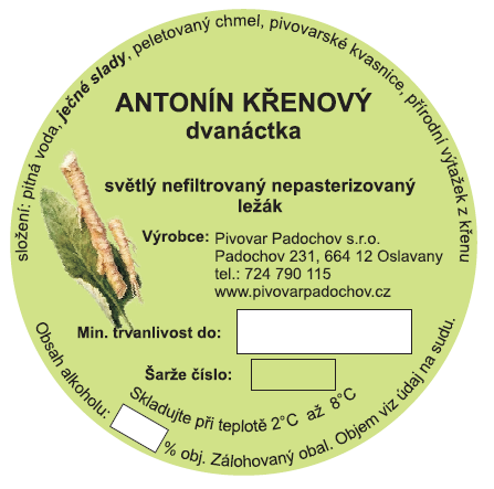 12 Padochovská KŘENOVÁ dvanáctka (50L)