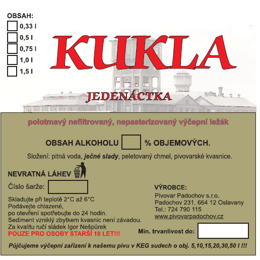 11 KUKLA polotmavý ležák (1L-PET)