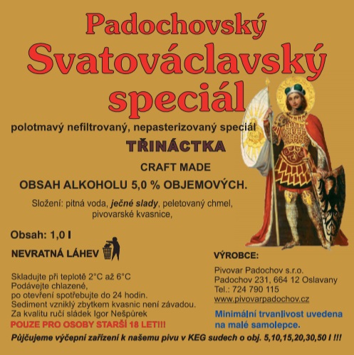 13 PADOCHOVSKÉ SVATOVÁCLAVSKÉ SILNÉ PIVO (1L-PET)