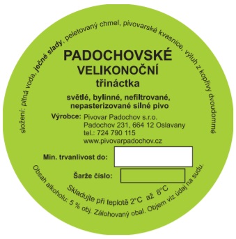 13 Padochovský VELIKONOČNÍ speciál (POUZE NÁPLŇ DO PARTY SOUDKU 5L)