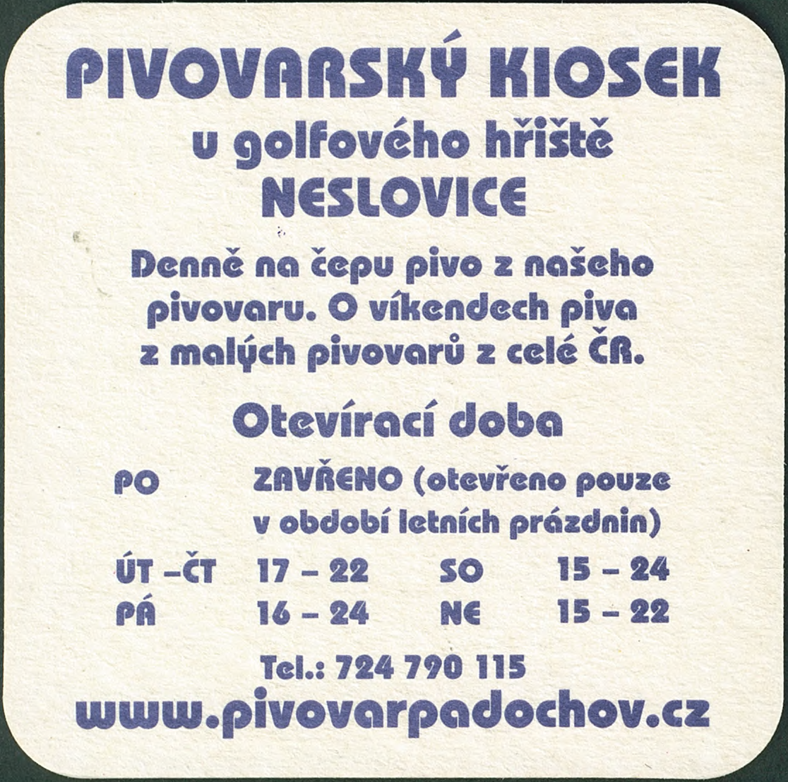 PIVNÍ TÁCEK Pivovar Padochov s.r.o. č.7