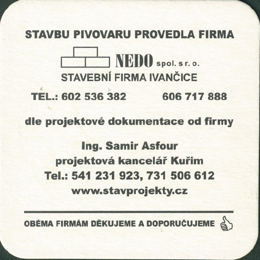 PIVNÍ TÁCEK Pivovar Padochov s.r.o. č.9