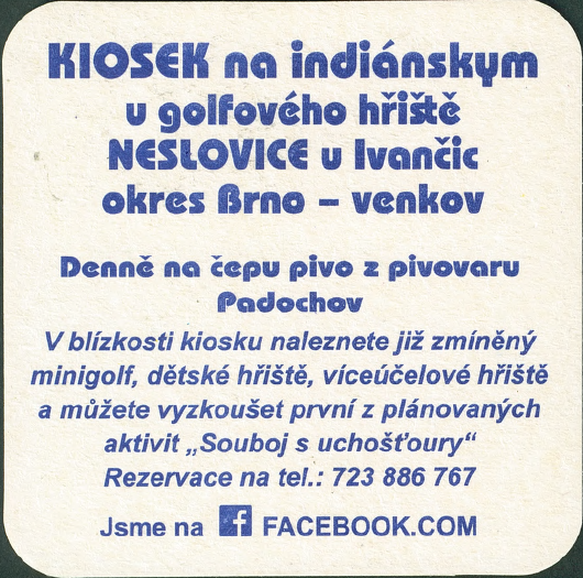PIVNÍ TÁCEK Pivovar Padochov s.r.o. č.13