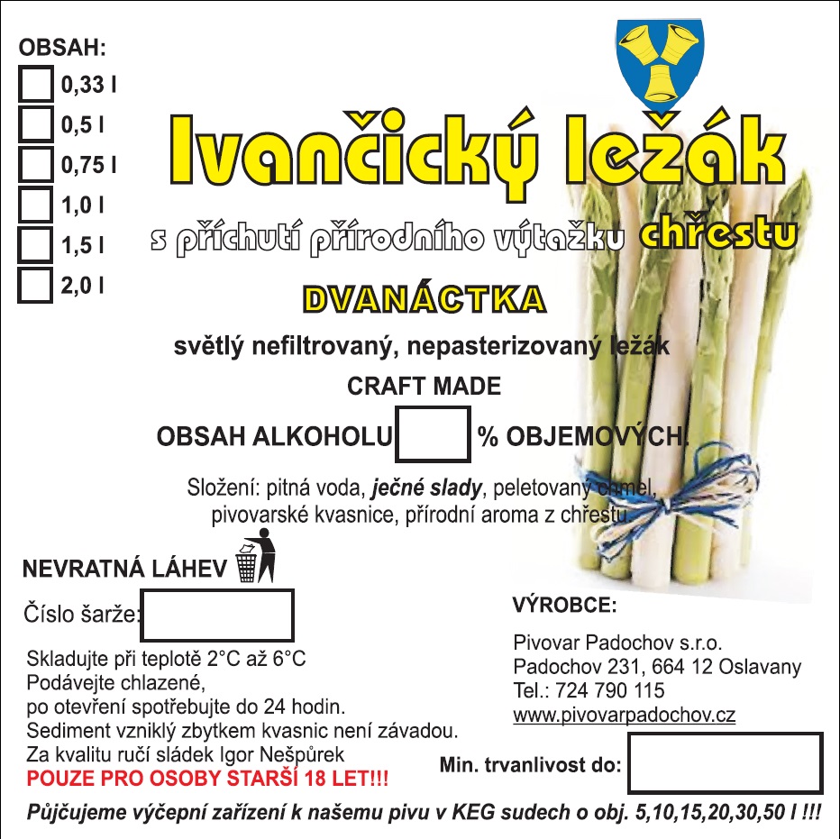 12 IVANČICKÝ LEŽÁK S PŘÍCHUTÍ PŘÍRODNÍHO VÝTAŽKU CHŘESTU (1L-PET)