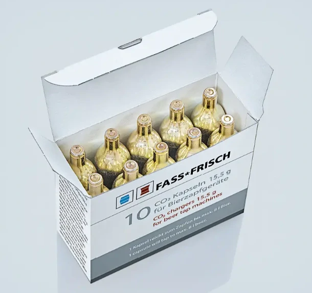 BOMBIČKY 16gr CO2 PRO TLAKOVÁNÍ PIVA (10Ks)
