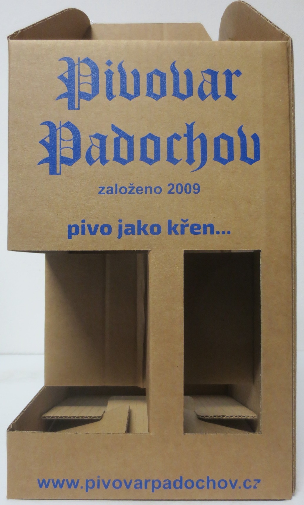 Dárková krabice na 4 PET láhve o objemu 1L (přírodní)
